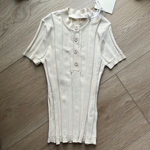 Lilou (new with tiny flaw) | ribbed cream Naco Shirt
